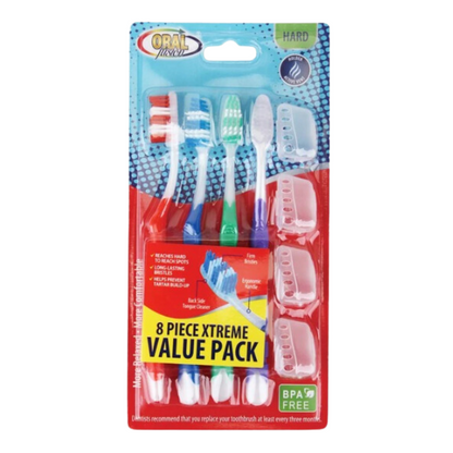 Bulk Order: 192 COUNT, Oral Fusion Toothbrush Xtreme Hard - (48 packs of 4 toothbrushes per case)