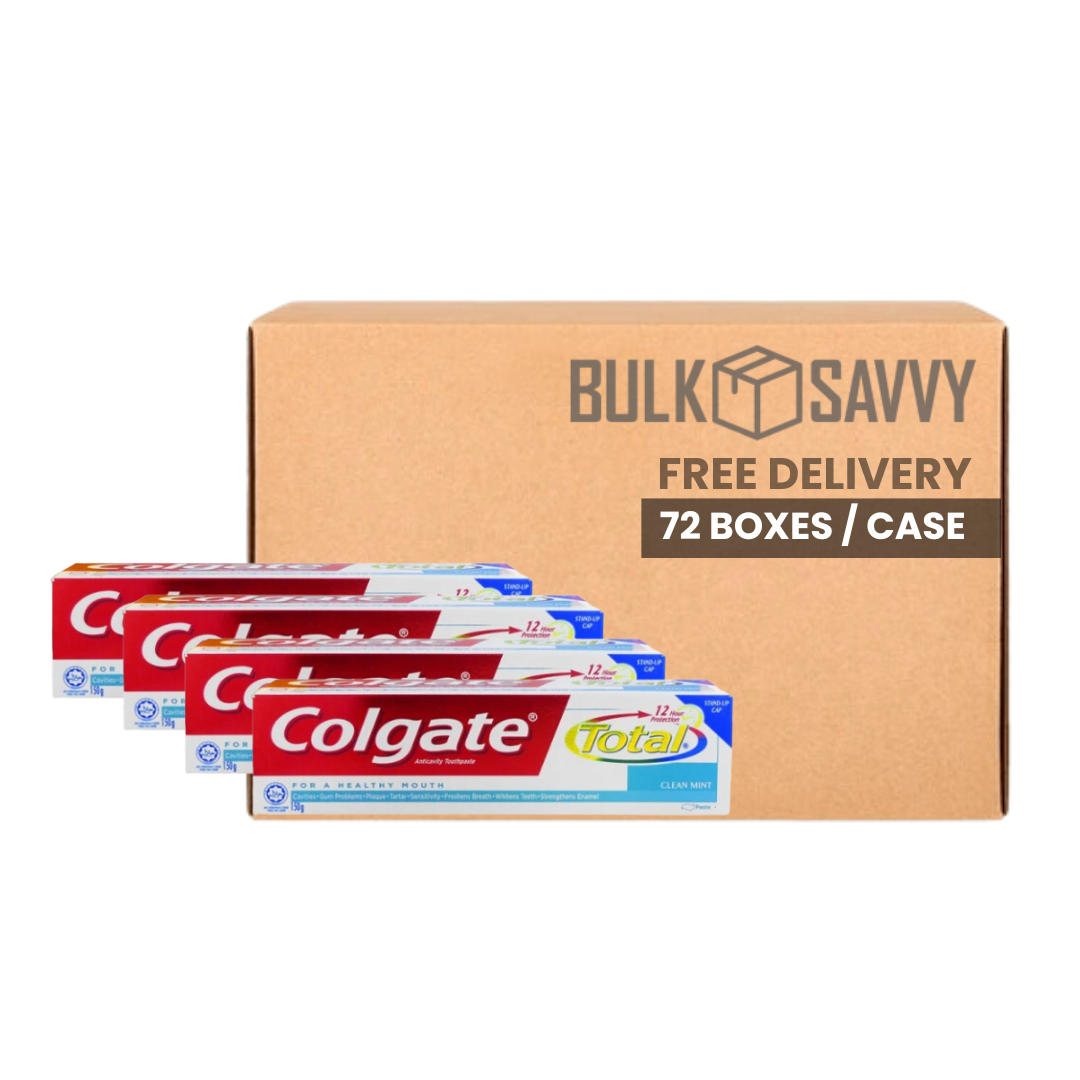 Bulk Order: Colgate Toothpaste Total Clean Mint, 150g 5.29oz - (72 Boxes per Case)