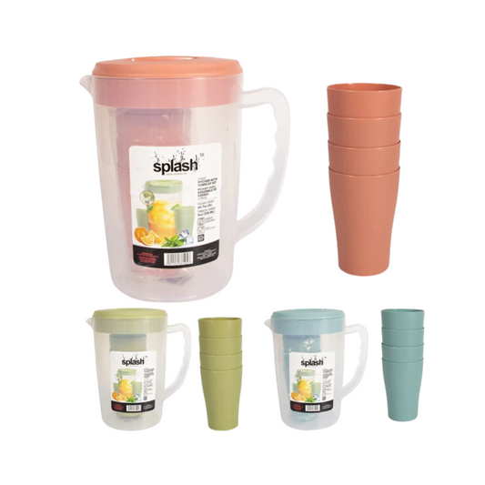 Bulk Order: Splash Water Pitcher Sets Assorted - (24 Pitchers per case)