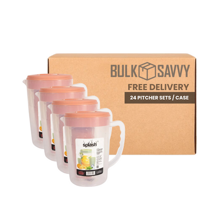 Bulk Order: Splash Water Pitcher Sets Assorted - (24 Pitchers per case)