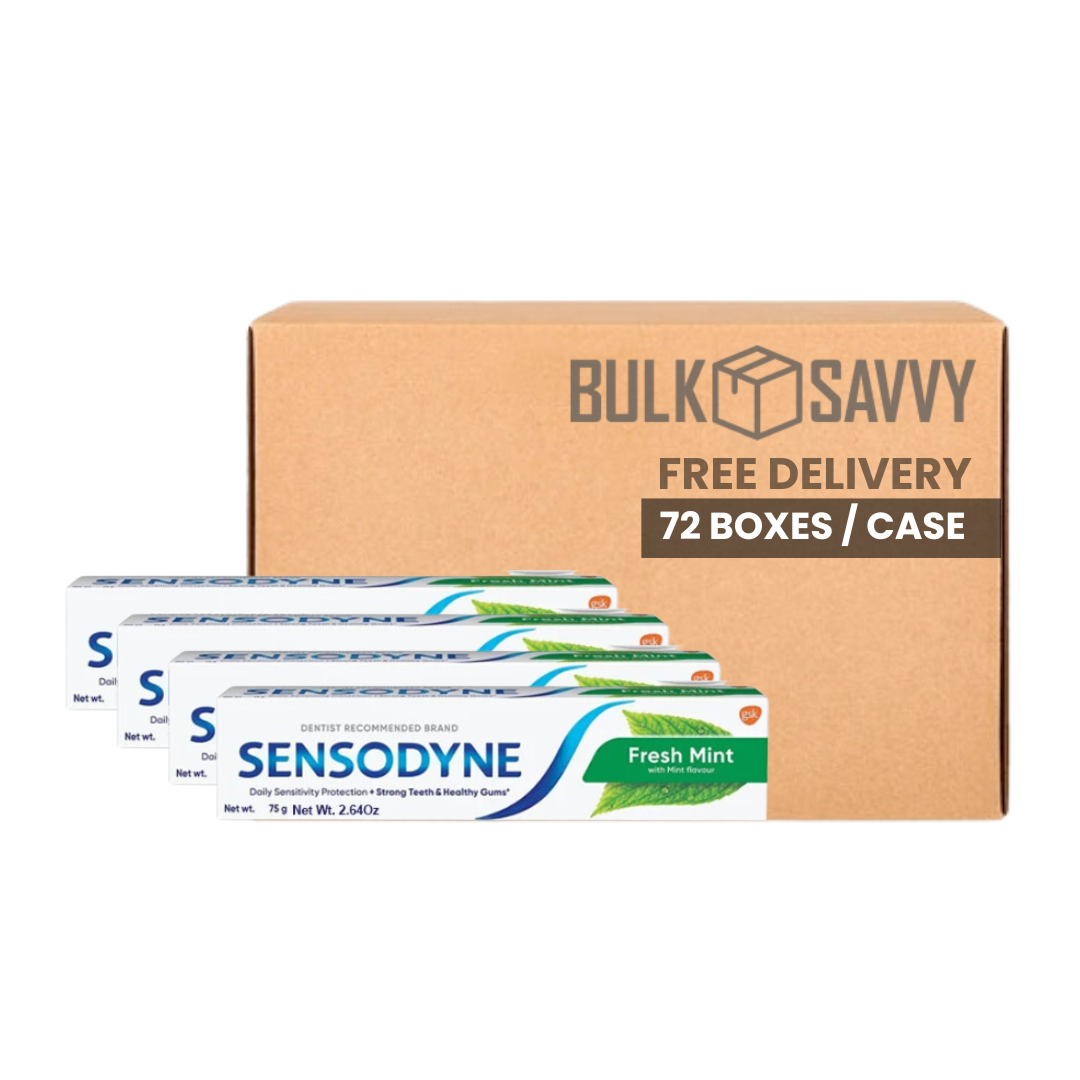 Bulk Order: Sensodyne Toothpaste Fresh Mint, 75g, 2.64oz - (72 Boxes per Case)