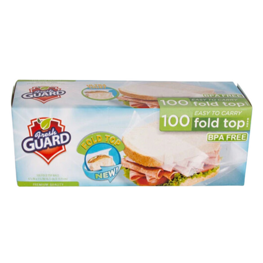 Bulk Order: 2400 COUNT, Fresh Guard Fold Top Sandwich - (24 boxes of 100 sheets per case)