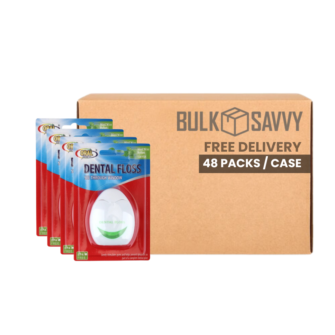 Bulk Order: Oral Fusion Dental Floss Mint, 120yds - (48 Packs per Case)