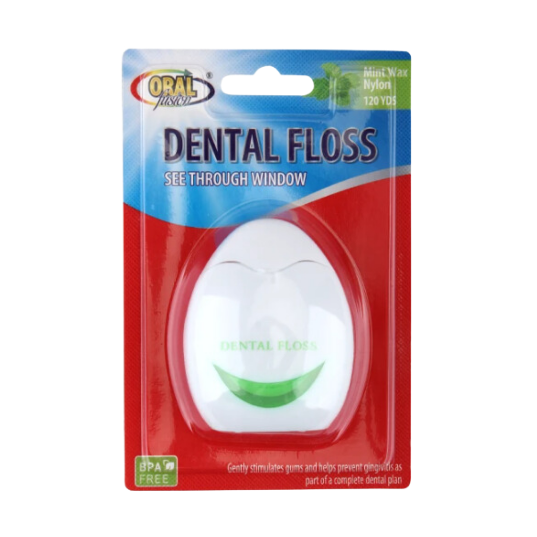 Bulk Order: Oral Fusion Dental Floss Mint, 120yds - (48 Packs per Case)