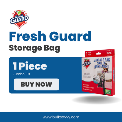 Bulk Order: 21 COUNT,  Fresh Guard Storage Bag Jumbo - (24 boxes of 1 bag per case)