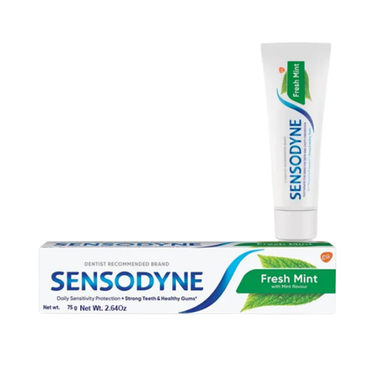 Bulk Order: Sensodyne Toothpaste Fresh Mint, 75g, 2.64oz - (72 Boxes per Case)