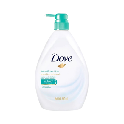 Bulk Order: Dove Body Wash Pump Sensitive Skin, 550ml - (12 Bottles per Case)