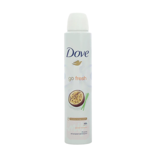 Bulk Order: Dove Body Spray Go Fresh Passion Fruit, 200ml - (6 Bottles per Case)