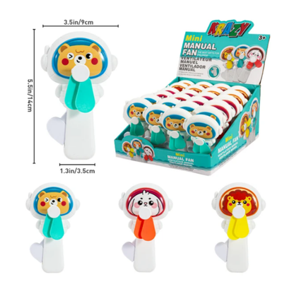 Bulk Order: Krazy Mini Fan Astronaut Animals - (72 Packs per Case)