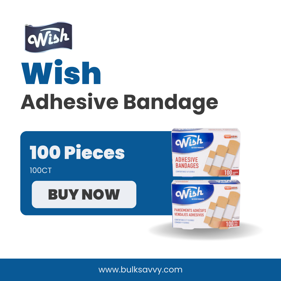 Bulk Order: 4800 COUNT, Wish Bandage - 4,800 Count Case (24 Boxes of 200 Bandages per case)