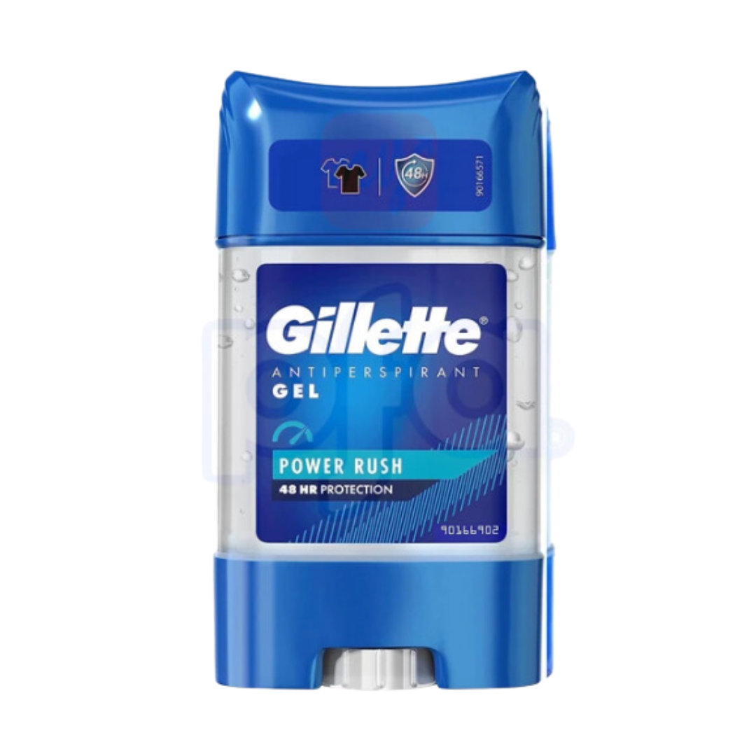 Bulk Order: Gillette AP Deodorant Clear Gel Power Rush, 70ML - (6 Packs per Case)