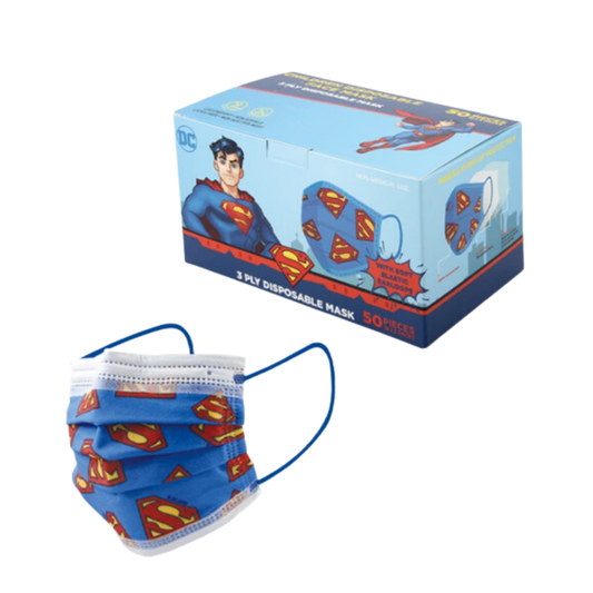 Bulk Order: DC Children Mask Superman, 50CT - (24Boxes per Case)