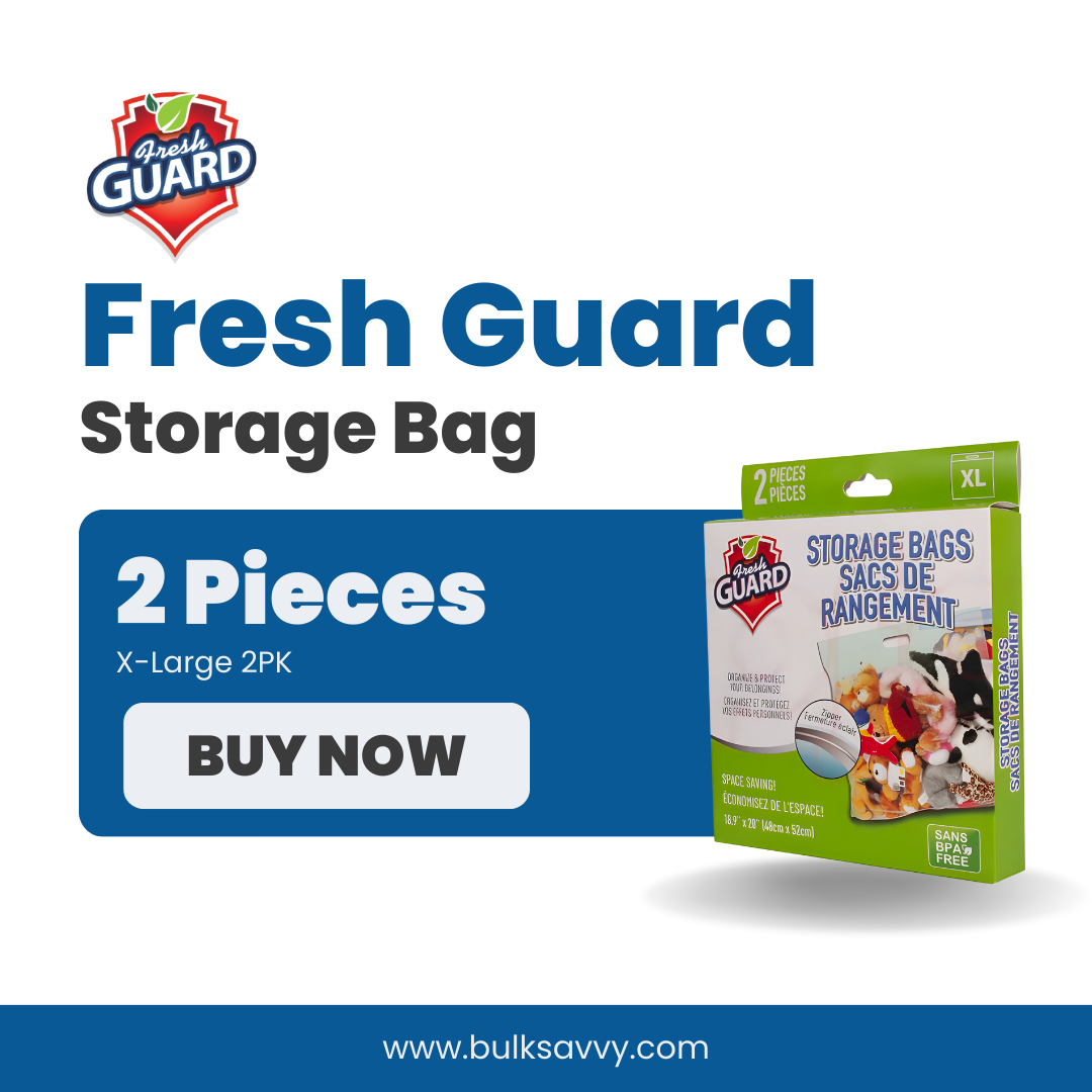 Bulk Order: 48 COUNT, Fresh Guard Storage Bag X-Large - (24 boxes of 2 bags per case)