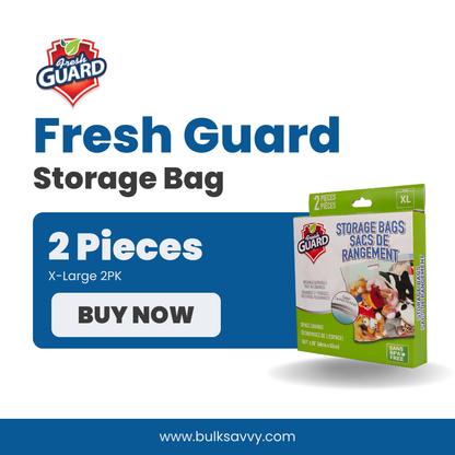 Bulk Order: 48 COUNT, Fresh Guard Storage Bag X-Large - (24 boxes of 2 bags per case)