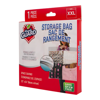 Bulk Order: 21 COUNT,  Fresh Guard Storage Bag Jumbo - (24 boxes of 1 bag per case)