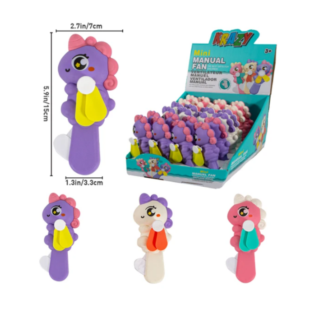 Bulk Order: Krazy Mini Fan Unicorn - (72 Packs per Case)