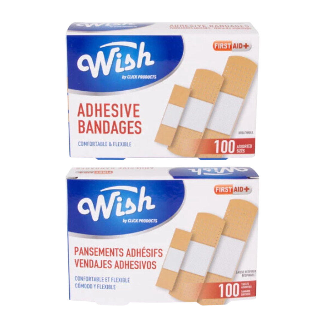 Bulk Order: 4800 COUNT, Wish Bandage - 4,800 Count Case (24 Boxes of 200 Bandages per case)