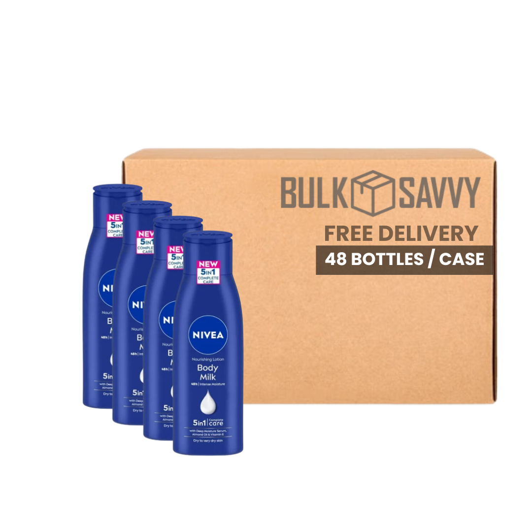 Bulk Order: Nivea Lotion Blue Body Milk, 75ml - (48 Bottles per Case)