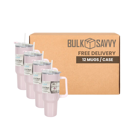 Bulk Order: 12  COUNT, Splash Bottle - Stainless Steel Travel Mug, 40oz - (12 mugs per case)