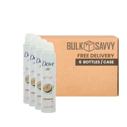 Bulk Order: Dove Body Spray Go Fresh Passion Fruit, 200ml - (6 Bottles per Case)