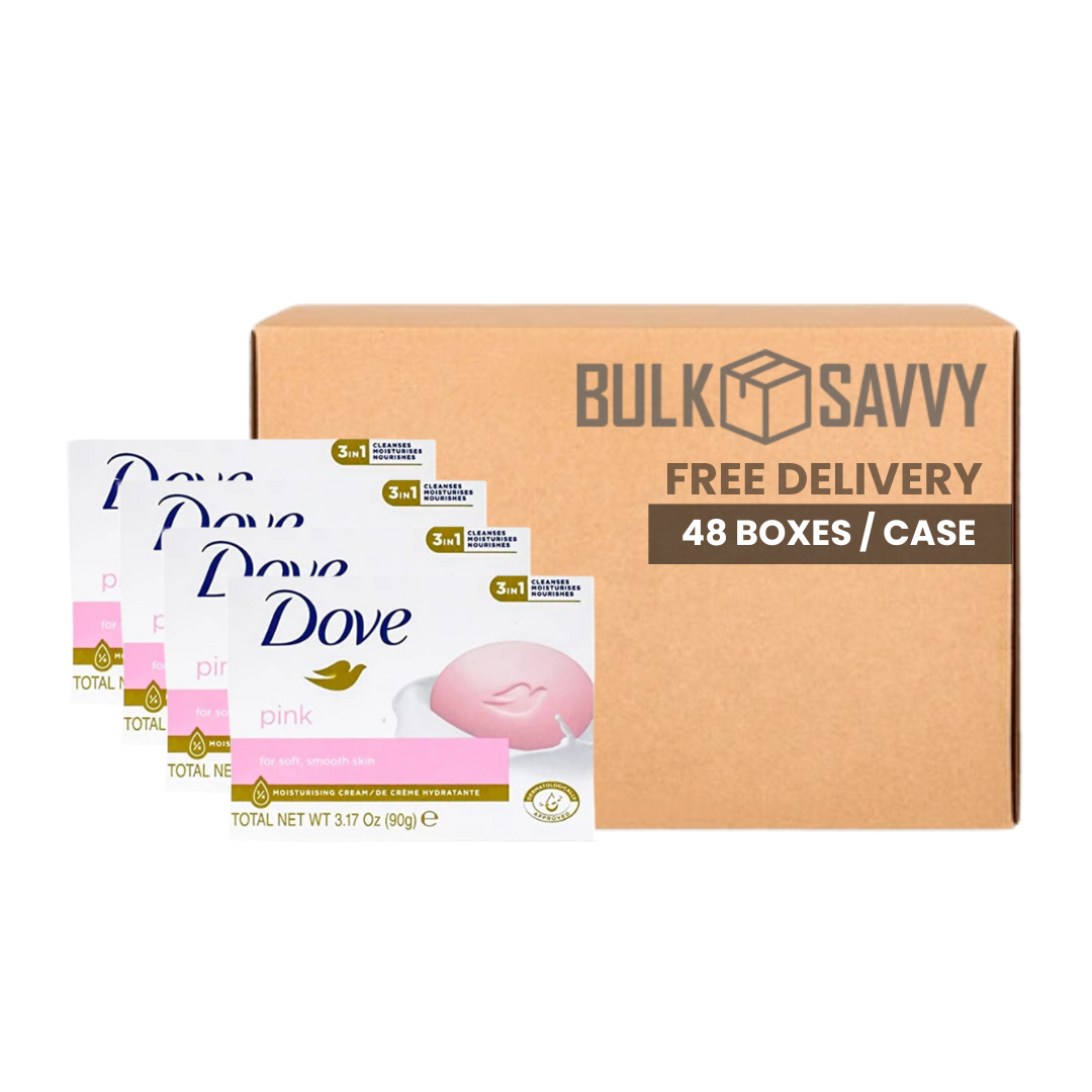 Bulk Order: Dove Soap Pink, 90g 3.17oz - (48 Boxes per Case)