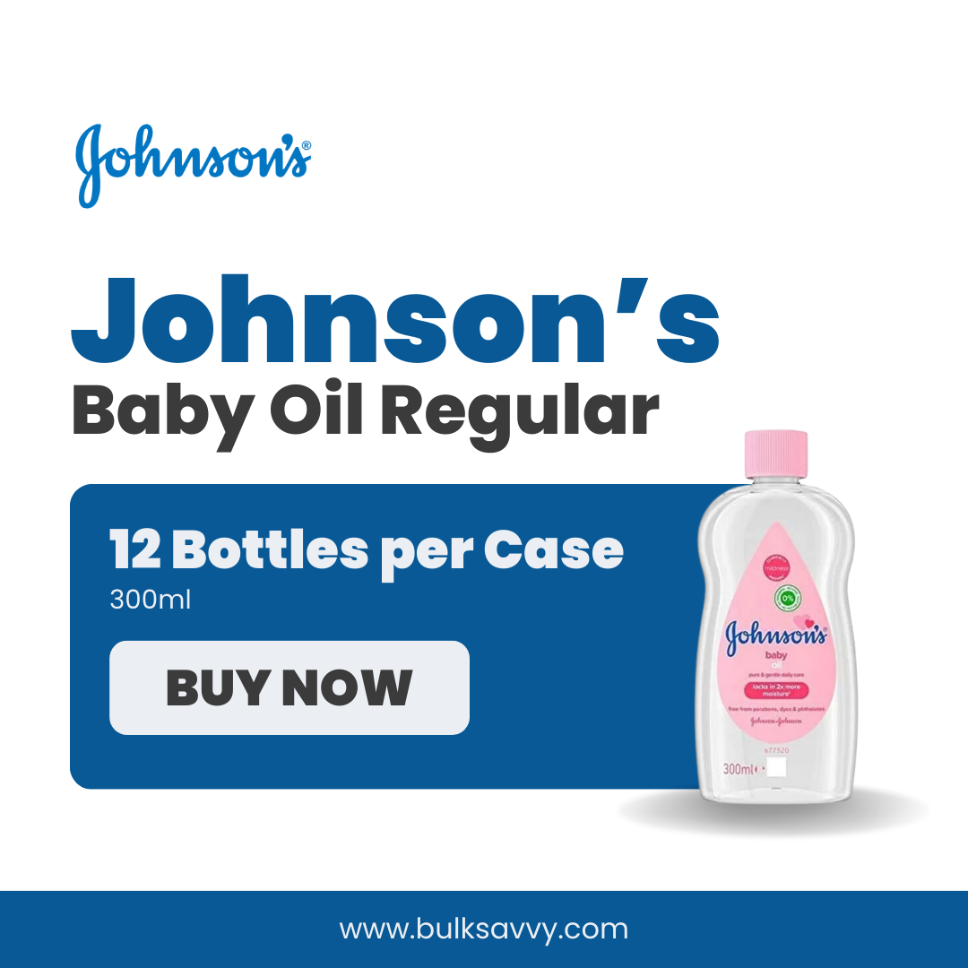 Bulk Order: Johnson’s Baby Oil Regular, 300ML - (12 Bottles per Case)