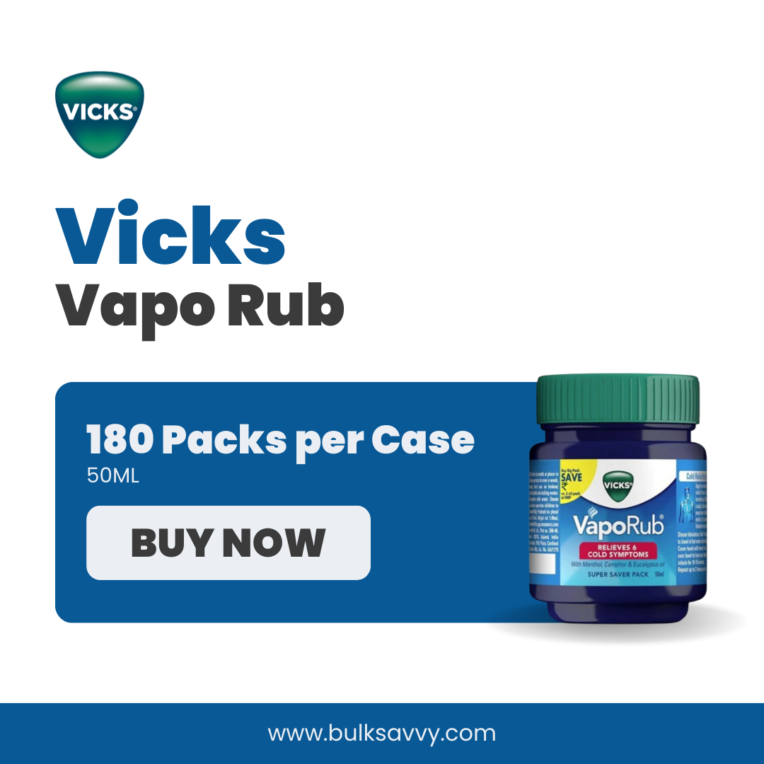 Bulk Order: Vicks VapoRub, 50ML - (180 Packs per Case)