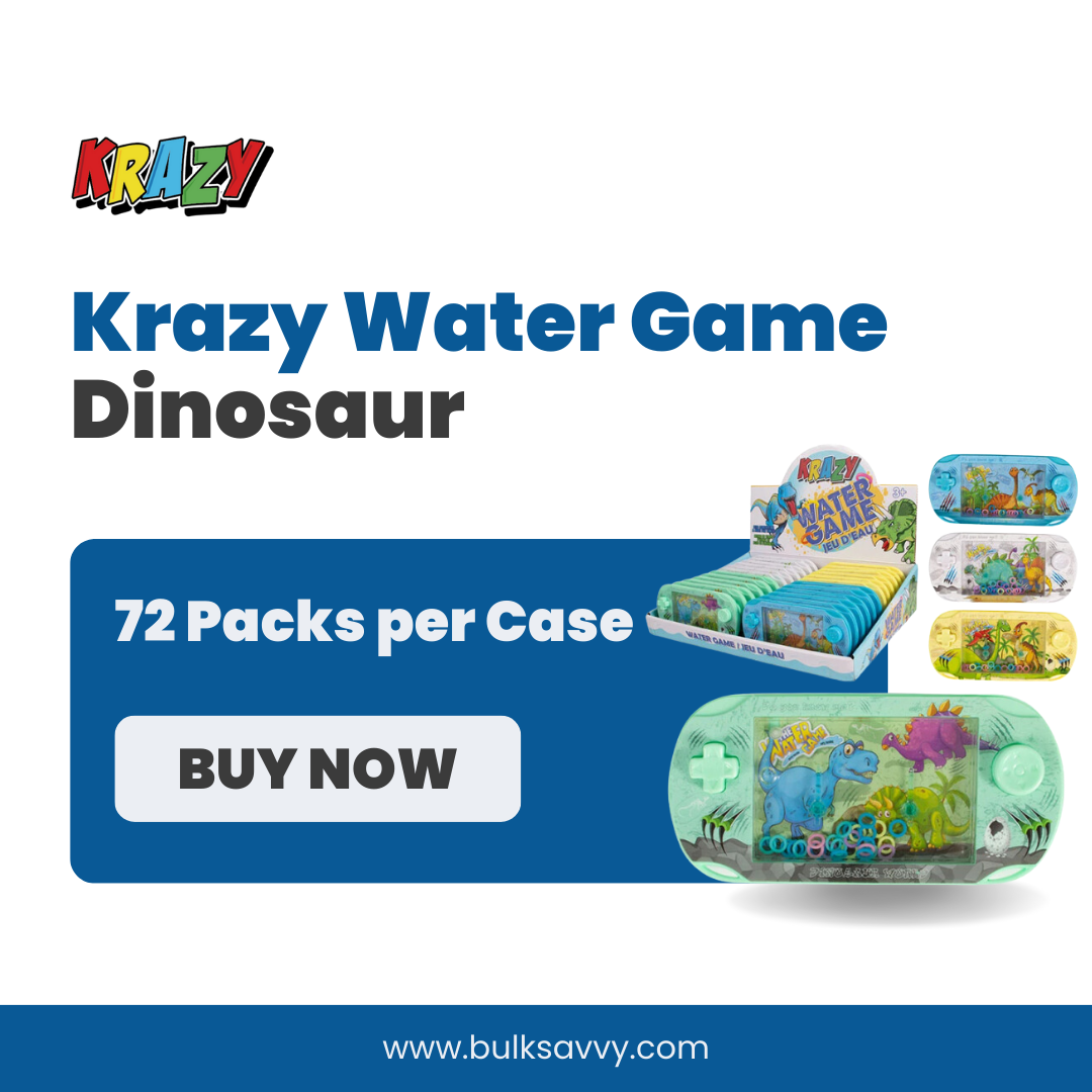 Bulk Order: Krazy Water Game dinosaur - (72 Packs per Case)