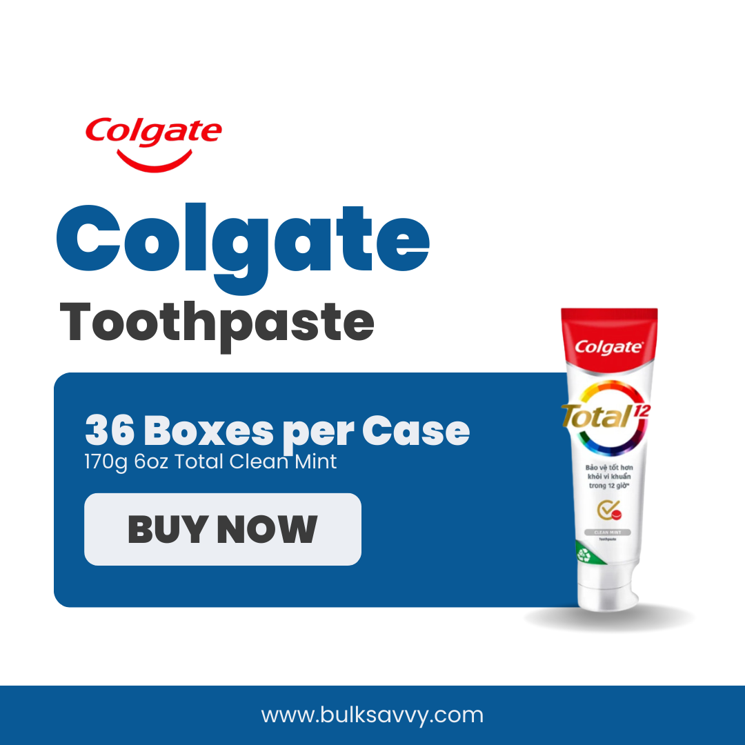 Bulk Order: Colgate Toothpaste Total Clean Mint, 170g 6oz  - (36 Boxes  per Case)