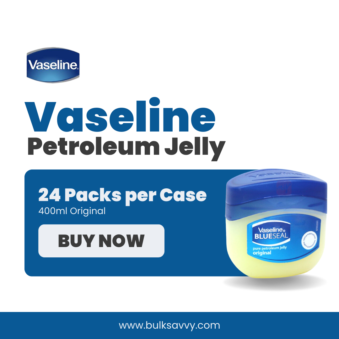 Bulk Order: Vaseline Petroleum Jelly Original, 400ml - (24 Packs per Case)