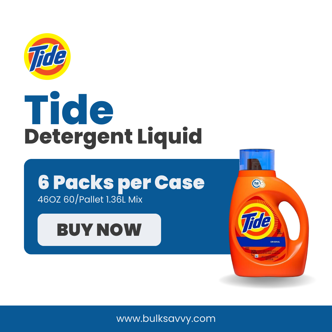 Bulk Order: Tide Detergent Liquid, 46OZ 1.36L Mix - (6 Bottles per Case)