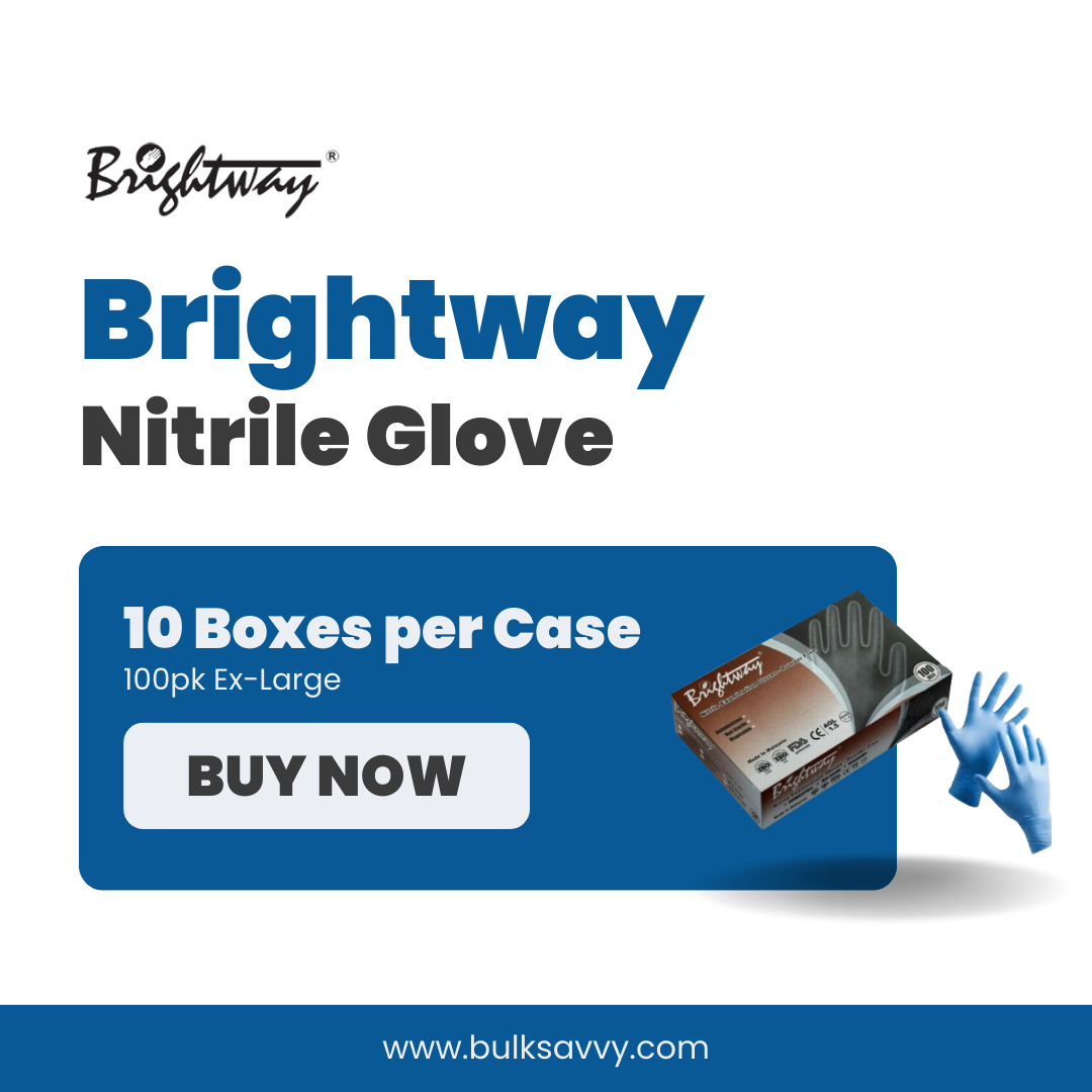 Bulk Order: Brightway Nitrile Glove X-Large, 100PK - (10 Boxes per case)