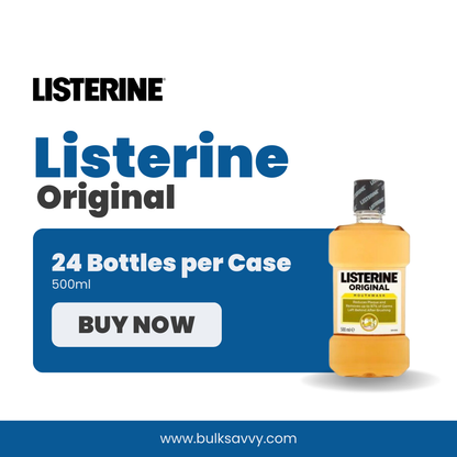 Bulk Order: Listerine Original, 500ml - (24 Bottles per Case)