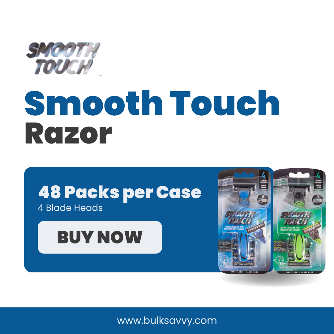 Bulk Order: Smooth Touch Razor Triple Blade 4 Heads - (48 Packs per Case)