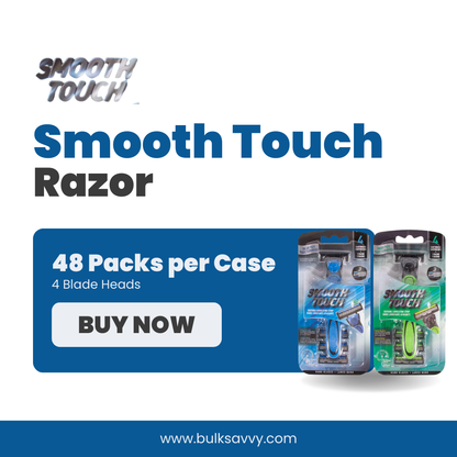 Bulk Order: Smooth Touch Razor Triple Blade 4 Heads - (48 Packs per Case)