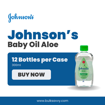 Bulk Order: Johnson’s Baby Oil Aloe, 300ML - (12 Bottles per Case)