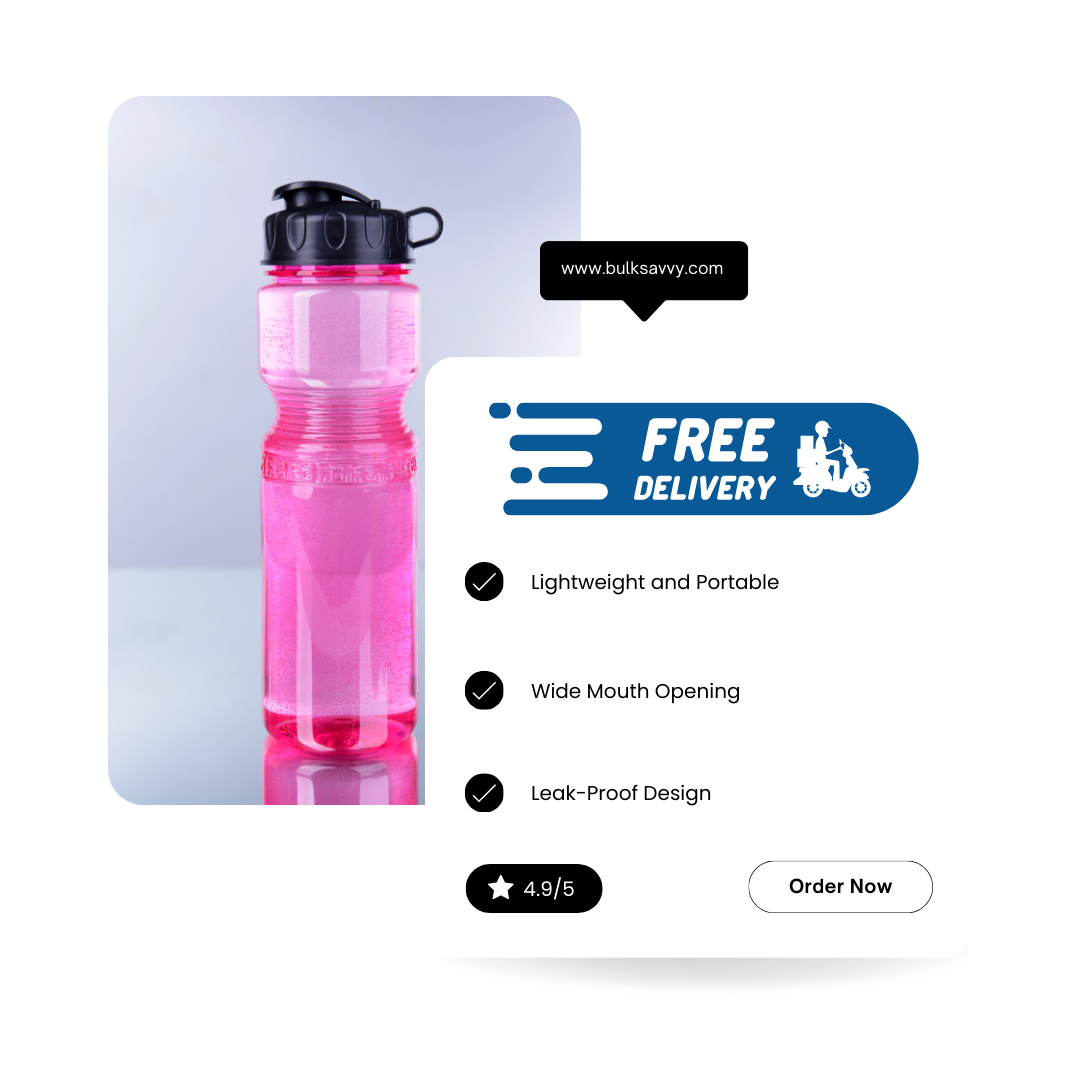 Bulk Order: 96 COUNT, Splash Sport Bottle, 22oz - (24 bottles with 4 colors per case)