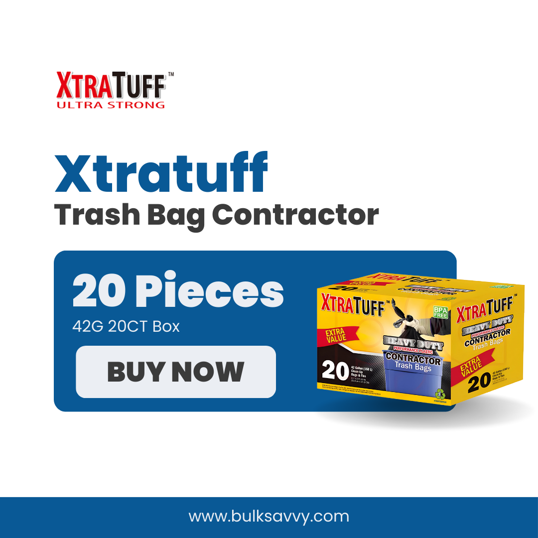 Bulk Order: XtraTuff Trash Bag Contractor Box, 42G 20CT - (6 Boxes per Case)