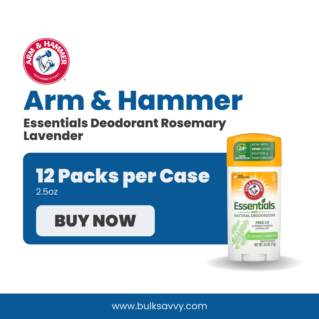 Bulk Order: Arm & Hammer Essentials Deodorant Rosemary Lavender, 2.5oz - (12 Packs per Case)