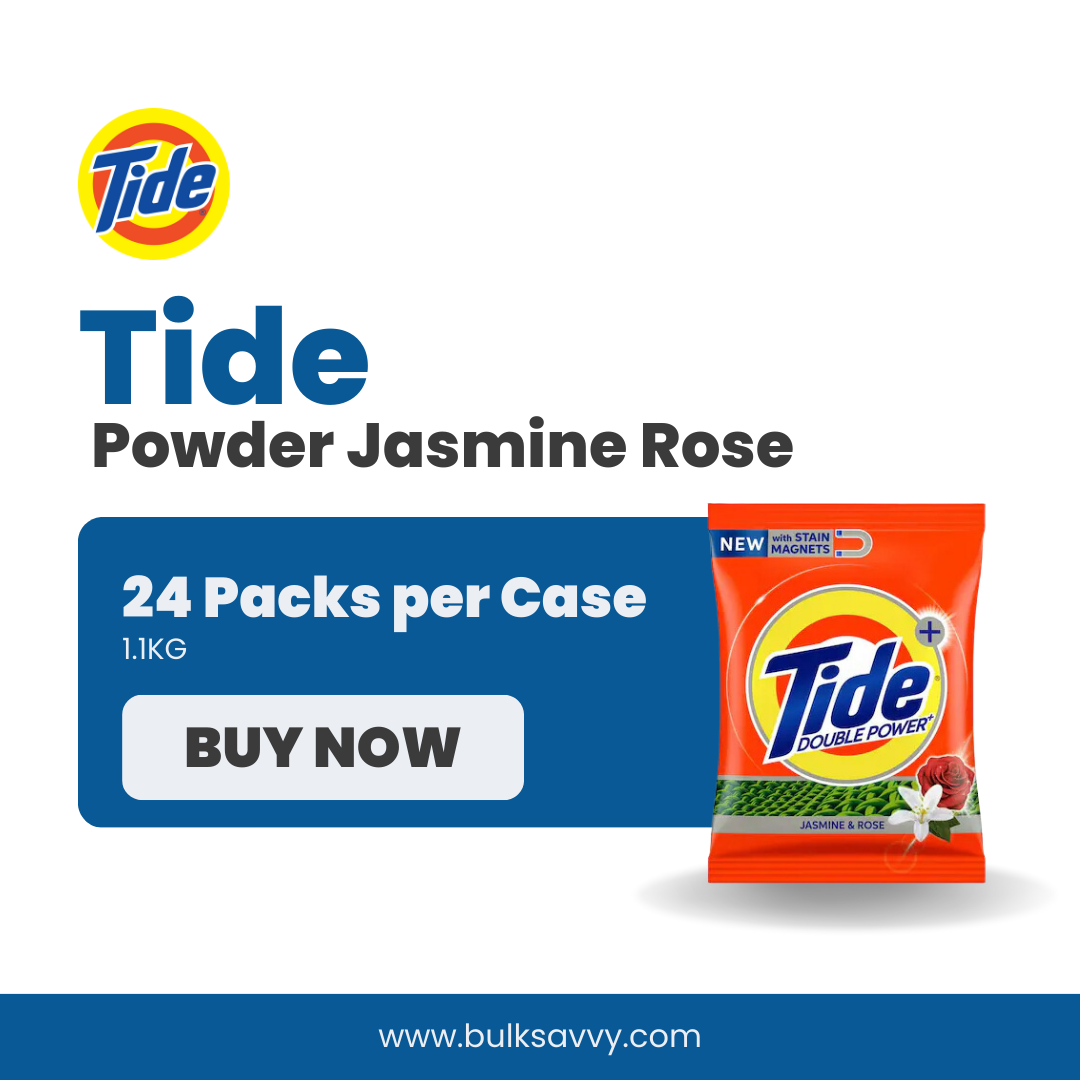 Bulk Order: Tide Powder Jasmine Rose, 1.1KG - (24 Packs per Case)