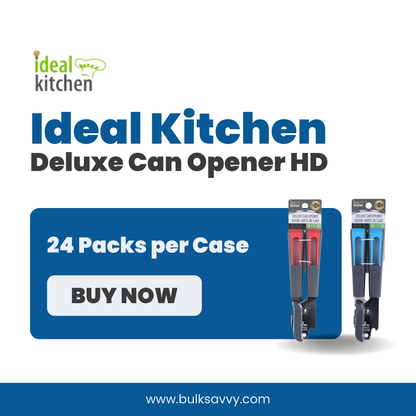 Bulk Order: Ideal Kitchen Deluxe Can Opener HD - (24 Packs per Case)