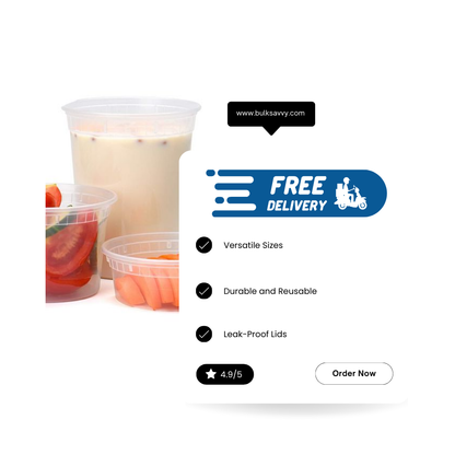 Bulk Order: 360 COUNT, Fresh Guard Food Containers Combo - (12 per packs with  30 pieces of container per case)