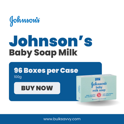 Bulk Order: Johnson’s Baby Soap Milk, 100G - (96 Boxes per Case)