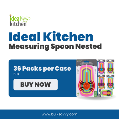 Bulk Order: Ideal Kitchen Measuring Spoon Nested, 6PK - (36 Packs per Case)