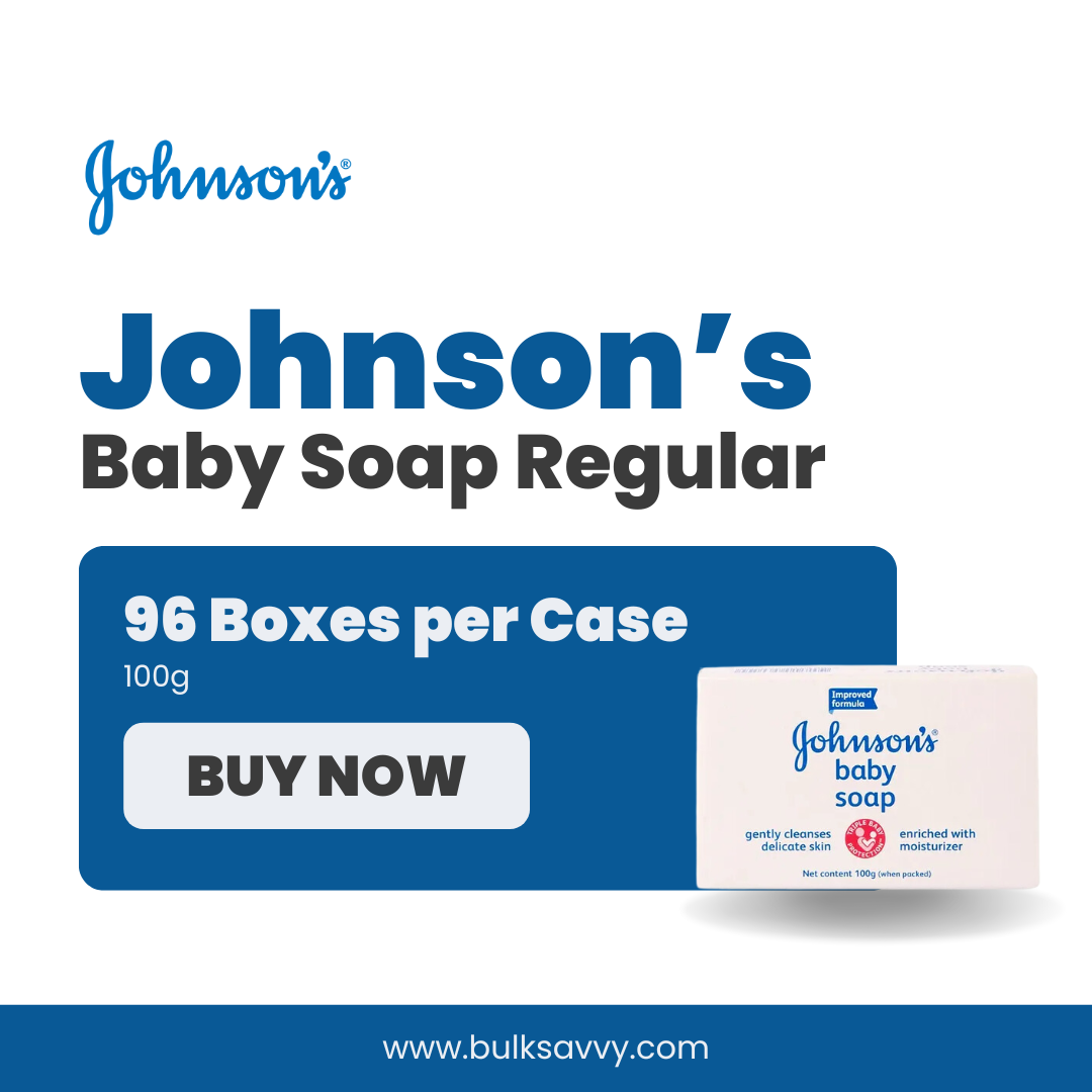 Bulk Order: Johnson’s Baby Soap Regular, 100G - (96 Boxes per Case)