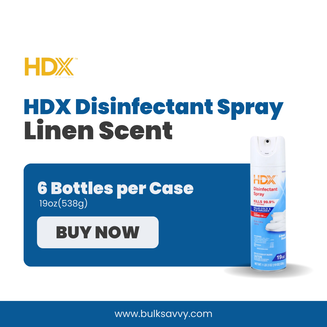 Bulk Order: HDX Disinfectant Spray Linen Scent, 19oz(538g) - (6 Bottles per Case)