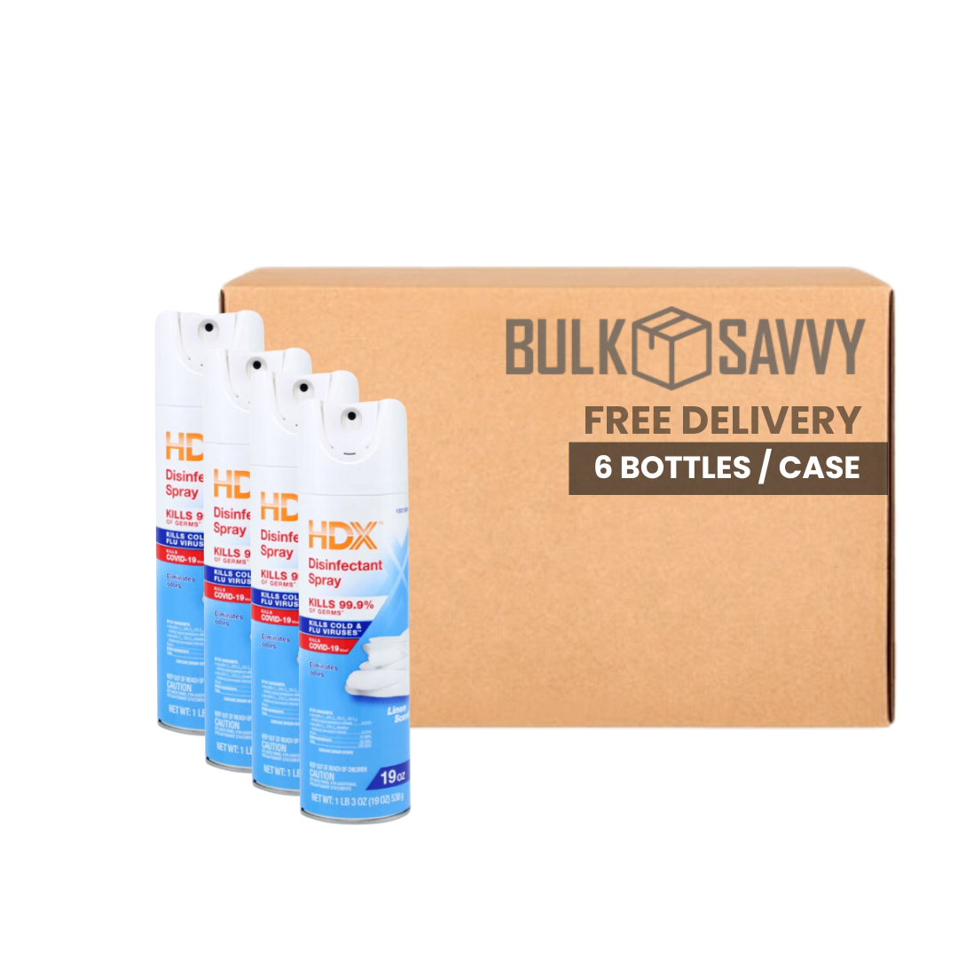 Bulk Order: HDX Disinfectant Spray Linen Scent, 19oz(538g) - (6 Bottles per Case)