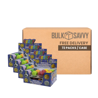 Bulk Order: Krazy Super Bounce Ball Baseball, 2.4in - (72 Packs per Case)