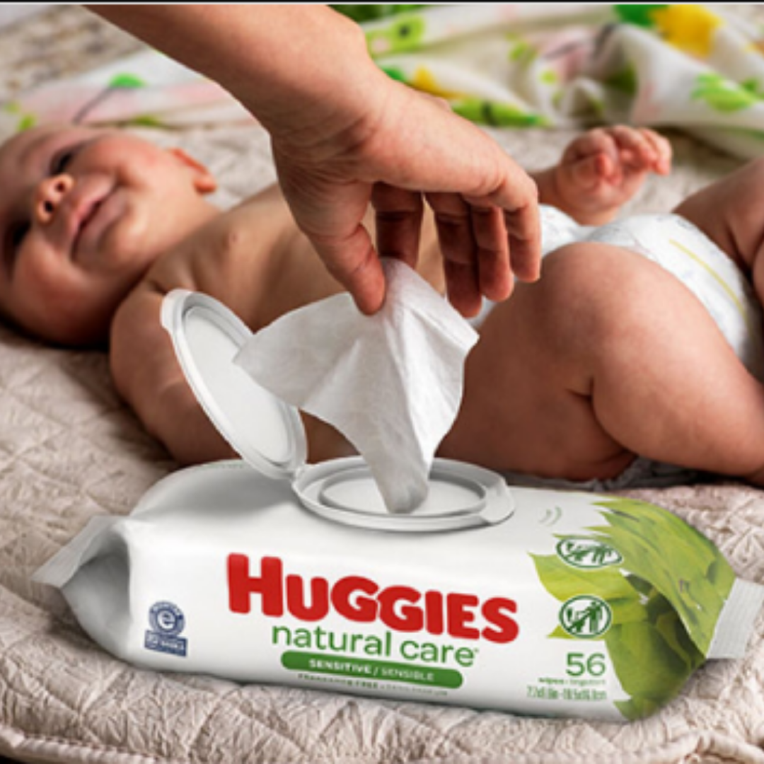 Bulk Order: 560 COUNT, Huggies Wipes Natural Care - (10 packs of 56 wipes per case)