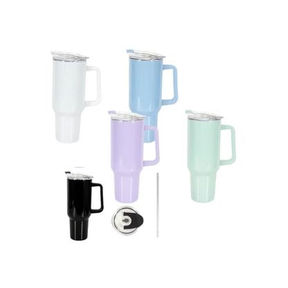 Bulk Order: 12  COUNT, Splash Bottle - Stainless Steel Travel Mug, 40oz - (12 mugs per case)